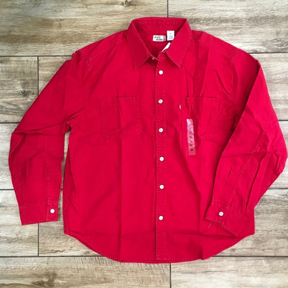 levis shirt red